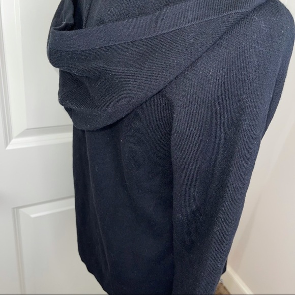 Cynthia Rowley Active Black Ribbed Hooded Jacket S - Picture 6 of 15